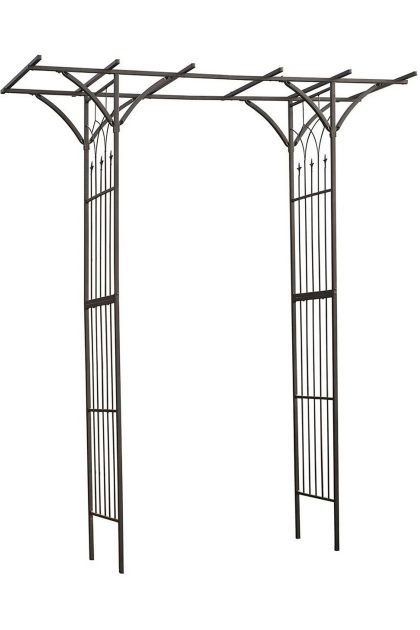 Nature rosenbåge metall 114x66x232 cm svart - svart