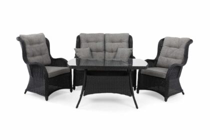 Soffgrupp utomhus marcus 2-sits ink. utefåtöljer - svart