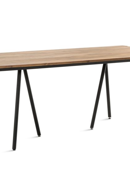 Trio matbord utomhus 200x100cm - akacia/svart