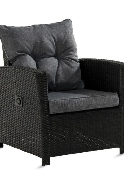 Reclinerfåtölj utomhus james - svart