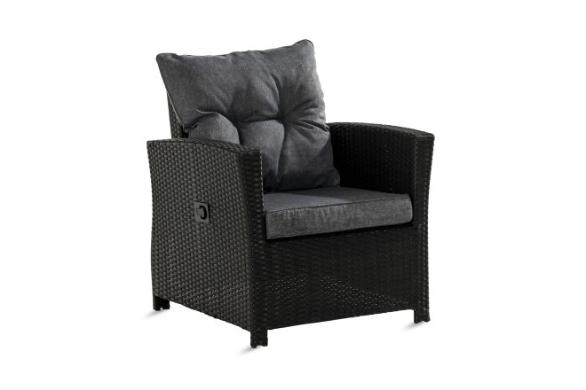 Reclinerfåtölj utomhus james - svart