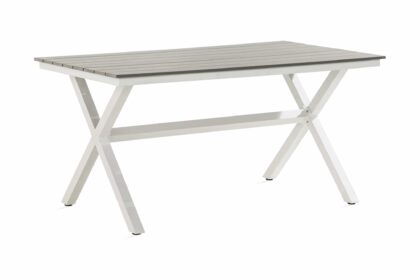 Kryssutebord tunis 150x90 cm - vit/grå