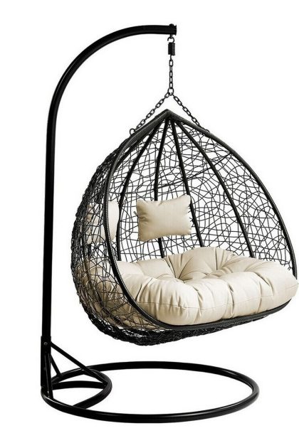 Hängstol utomhus greencastle 132 cm - svart