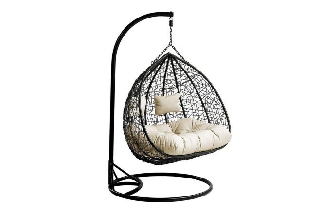 Hängstol utomhus greencastle 132 cm - svart