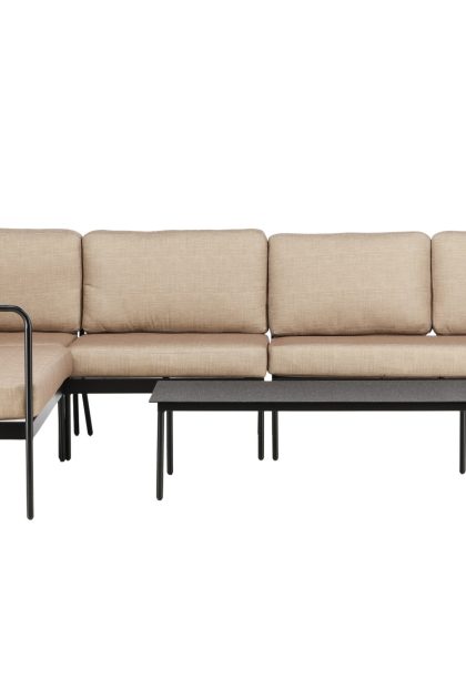 Pehnna soffgrupp utomhus 5-sits - svart