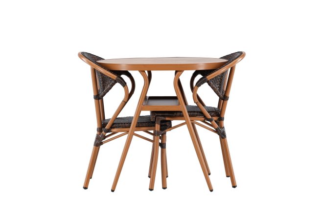Abrantes balkonggrupp 2-sits - brun