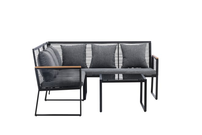 Dallas soffgrupp utomhus 5-sits - svart