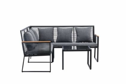 Dallas soffgrupp utomhus 5-sits - svart