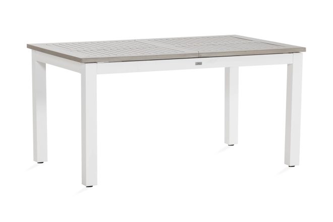 Matbord utomhus monaco förlängningsbart 152-210x90 cm - vit/grå