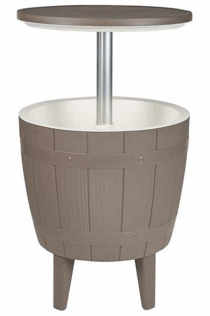 Cafébord oldster 49 cm rund - beige/vit
