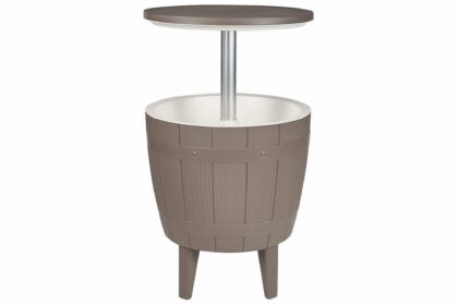 Cafébord oldster 49 cm rund - beige/vit