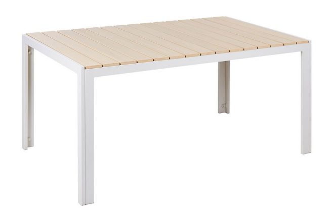 Matbord utomhus grosseto 150x90 cm - beige/vit