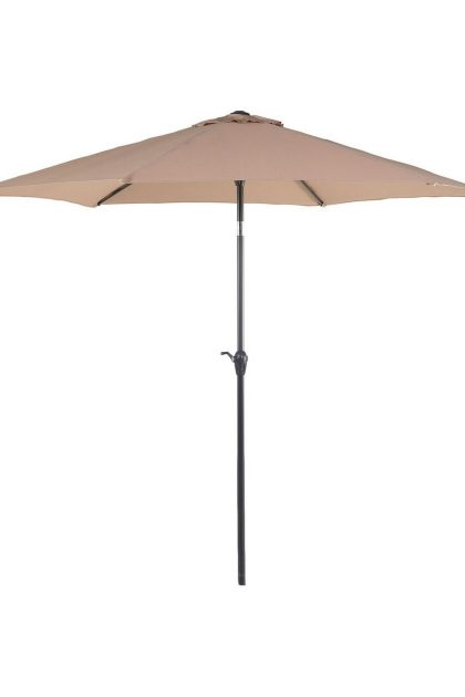 Parasoll sanarica 270x270 cm rund - beige/grå