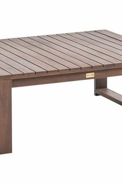 Sidobord utomhus des moines 90x75 cm - mörkbrun