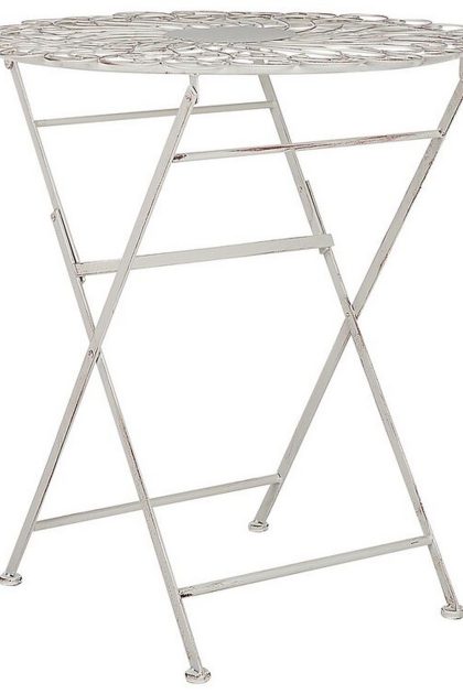 Cafébord alanya 70 cm rund - vit