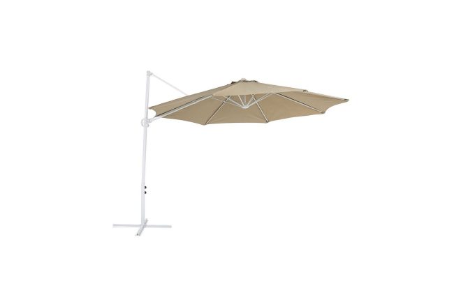 Hängparasoll calimera 295 cm - beige/vit