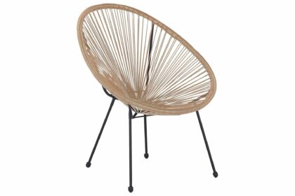 Utefåtölj cayaco - natural/beige/svart