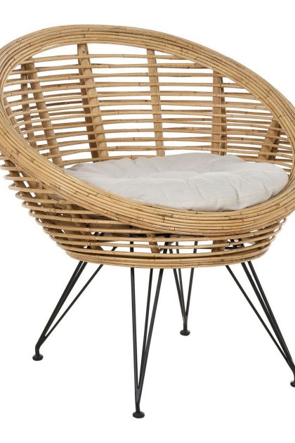 Utefåtölj carman - natural/svart/beige