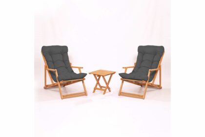 Balkonggrupp parvez 2-sits - grå