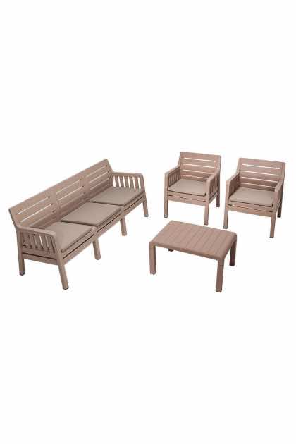 Soffgrupp utomhus  elvor 5-sits - brun