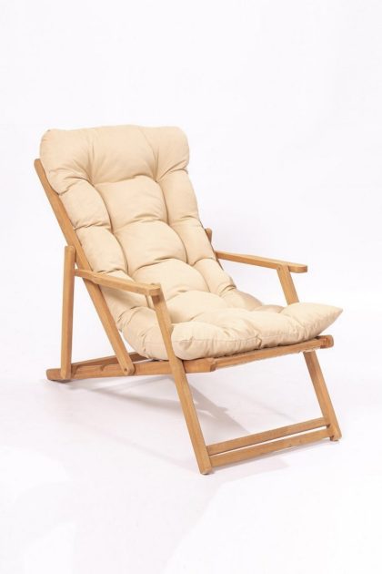 Solstol jeremiah 40x40 cm - brun/cream