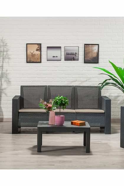 Soffgrupp utomhus  desi 5-sits - svart