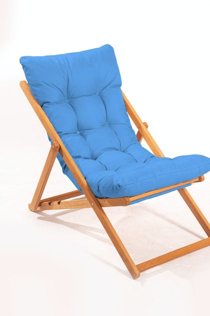 Solstol jeremiah blå/natur 173x120 cm