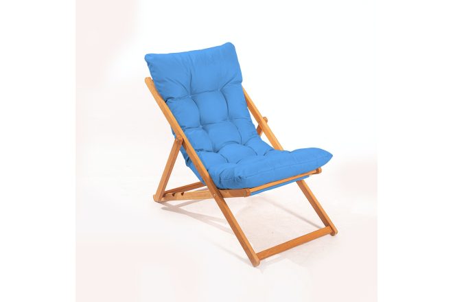 Solstol Jeremiah Blå/Natur 173x120 cm