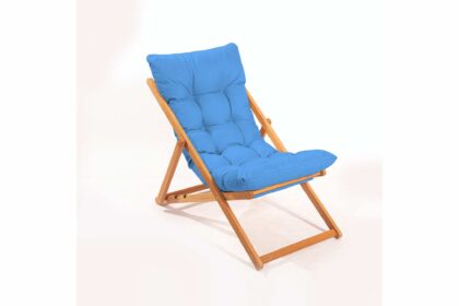 Solstol jeremiah blå/natur 173x120 cm