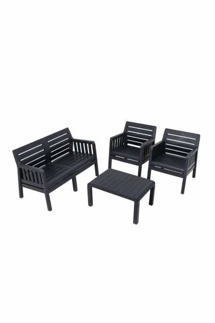 Soffgrupp utomhus  desi 4-sits - svart