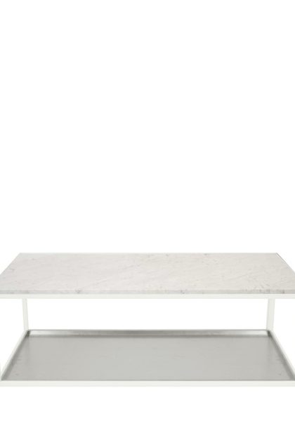 Scherlin scherlin soffbord 11 marmor vit, vitlackat stativ, zinkplåt