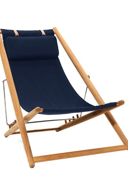 Skargaarden h55 vilstol teak agora nautic navy blue