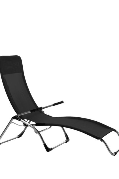 Fiam samba solstol textaline black-aluminium
