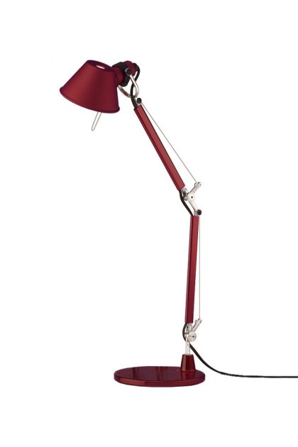 Artemide tolomeo micro bordslampa red