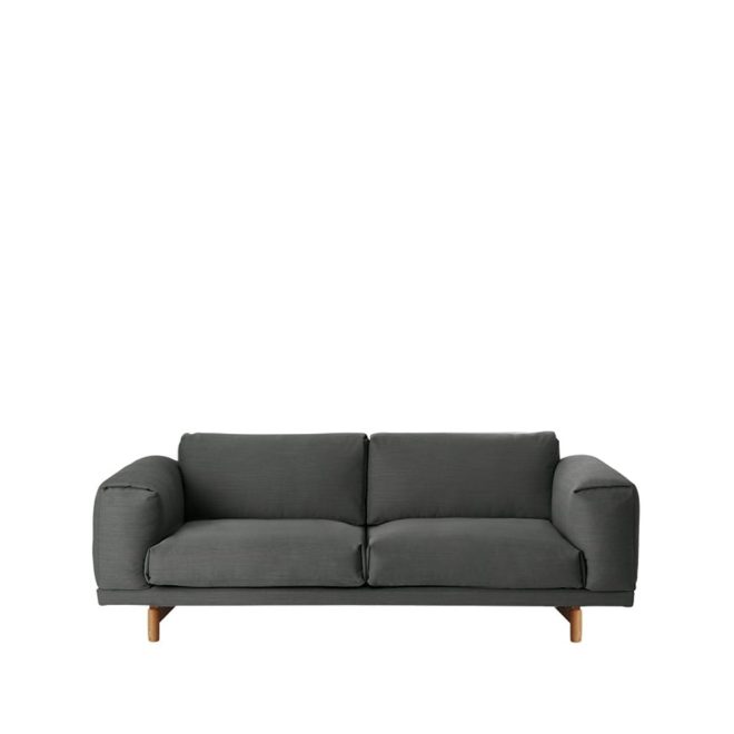 Muuto rest soffa 2-sits-remix 163 grey-ekben