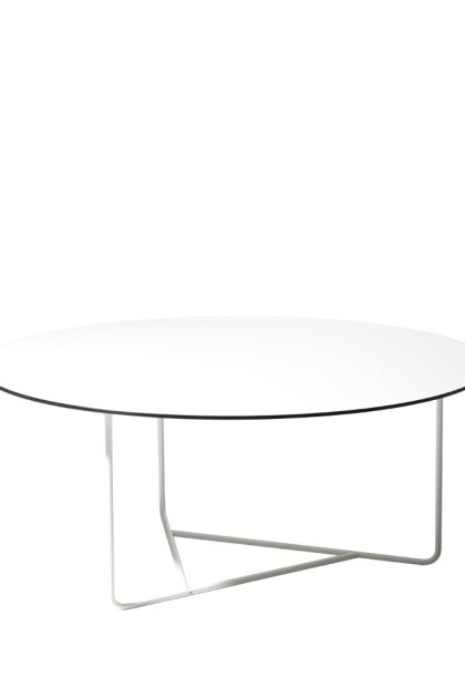 Smd design tellus soffbord vit, vitt stativ, h41 d100