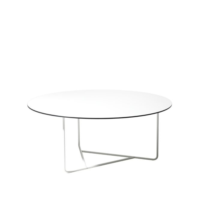 Smd design tellus soffbord vit, vitt stativ, h41 d100
