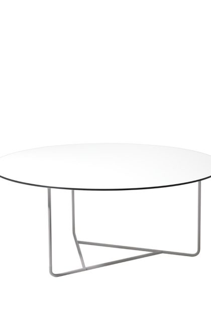 Smd design tellus soffbord vit, kromstativ, h41 d100