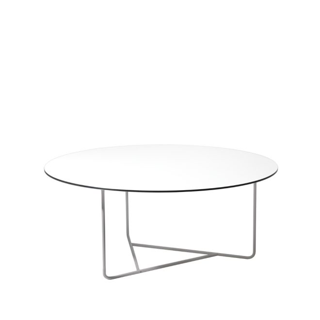 Smd design tellus soffbord vit, kromstativ, h41 d100