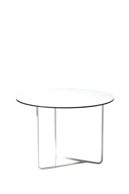 Smd design tellus soffbord vit, vitt stativ, h44 d64