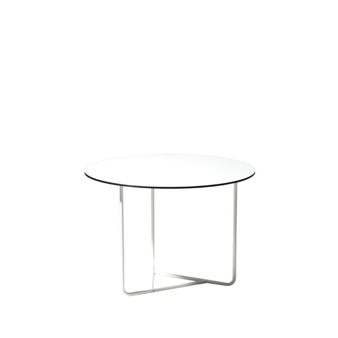 Smd design tellus soffbord vit, vitt stativ, h44 d64