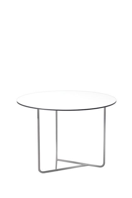 Smd design tellus soffbord vit, kromstativ, h44 d64