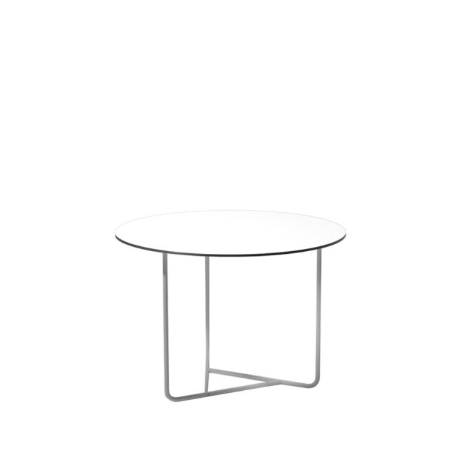 Smd design tellus soffbord vit, kromstativ, h44 d64