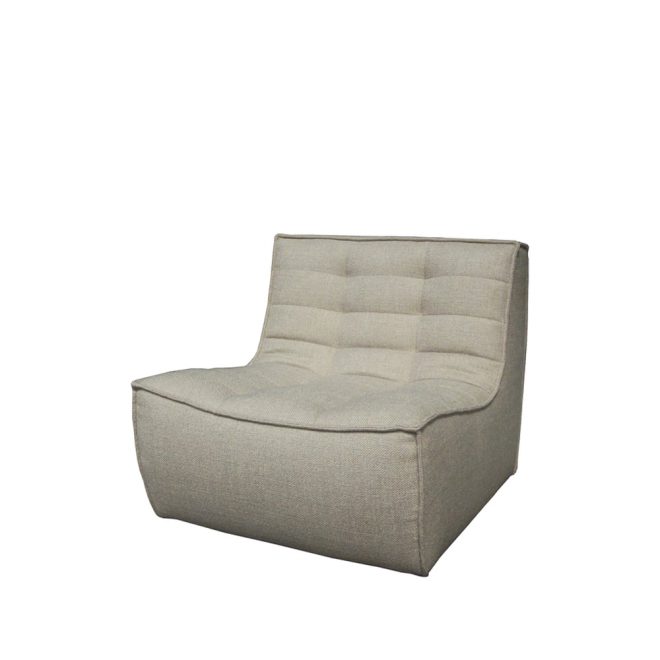 Ethnicraft n701 fåtölj tyg beige