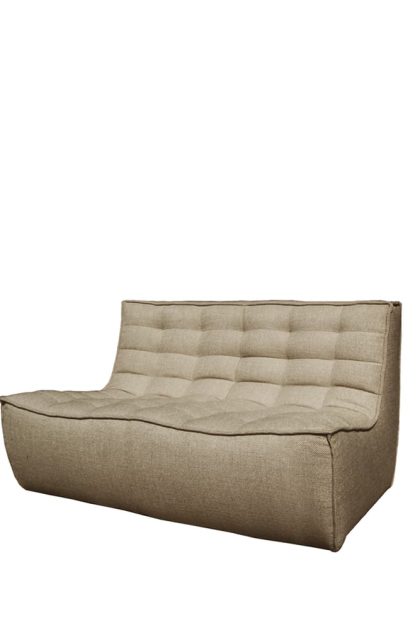 Ethnicraft n701 soffa 2-sits tyg beige