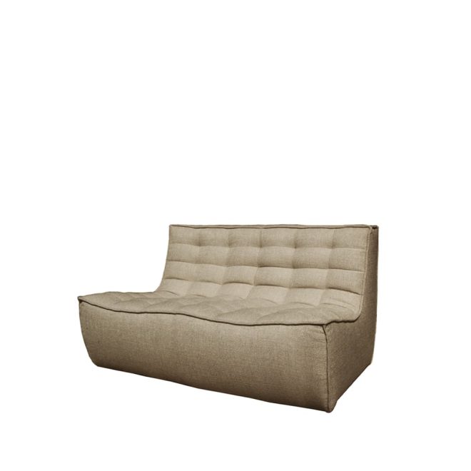 Ethnicraft n701 soffa 2-sits tyg beige