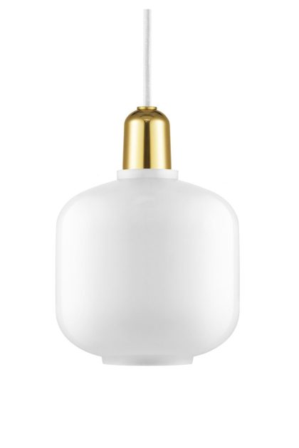 Normann copenhagen amp lampa liten vit-mässing