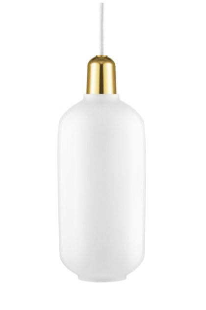 Normann copenhagen amp lampa stor vit-mässing