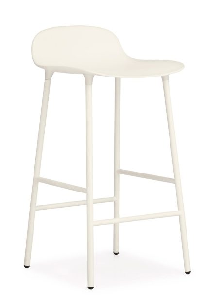 Normann copenhagen form chair barstol metallben vit