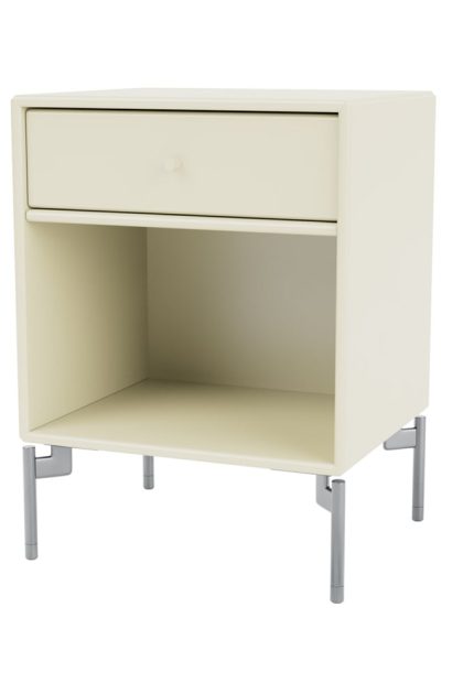 Montana dream sängbord vanilla 150, kromben